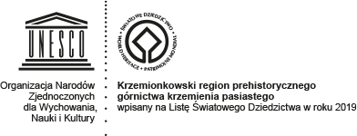 Znak Unesco. Krzemionkowski region prehistorycznego górnictwa krzemienia pasiastego wpisany na Listę Światowego Dziedzictwa w roku 2019