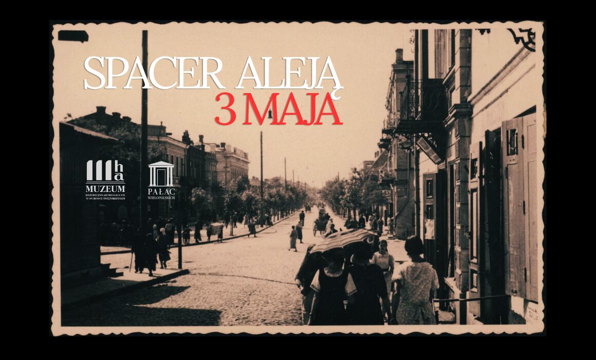 Historyczne zdjęcie Alei 3 Maja w Ostrowcu Świętokrzyskim - zapowiedź spaceru 3 maja 2026 roku