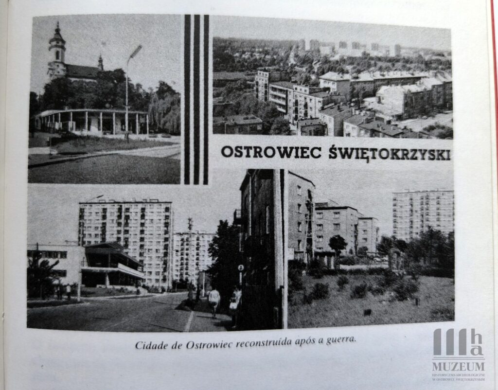 Kolaż 4 zdjęć przedstawiający miasto Ostrowiec Świętokrzyski